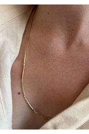 Heliophilia Silver Collar de Acero Dorado de 60 cm